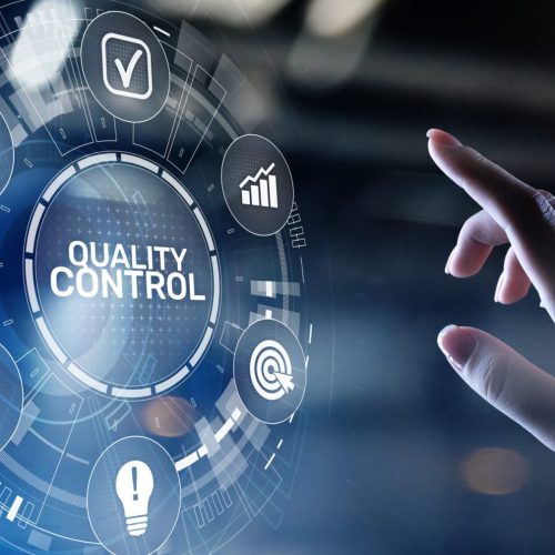 Quality control assurance standards business technology concept